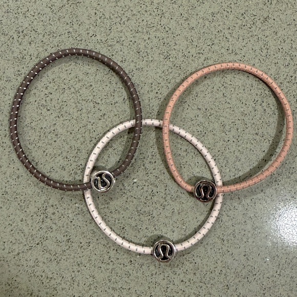 RARE! Lululemon Pink Headband and Hair Ties Set - Picture 2 of 4
